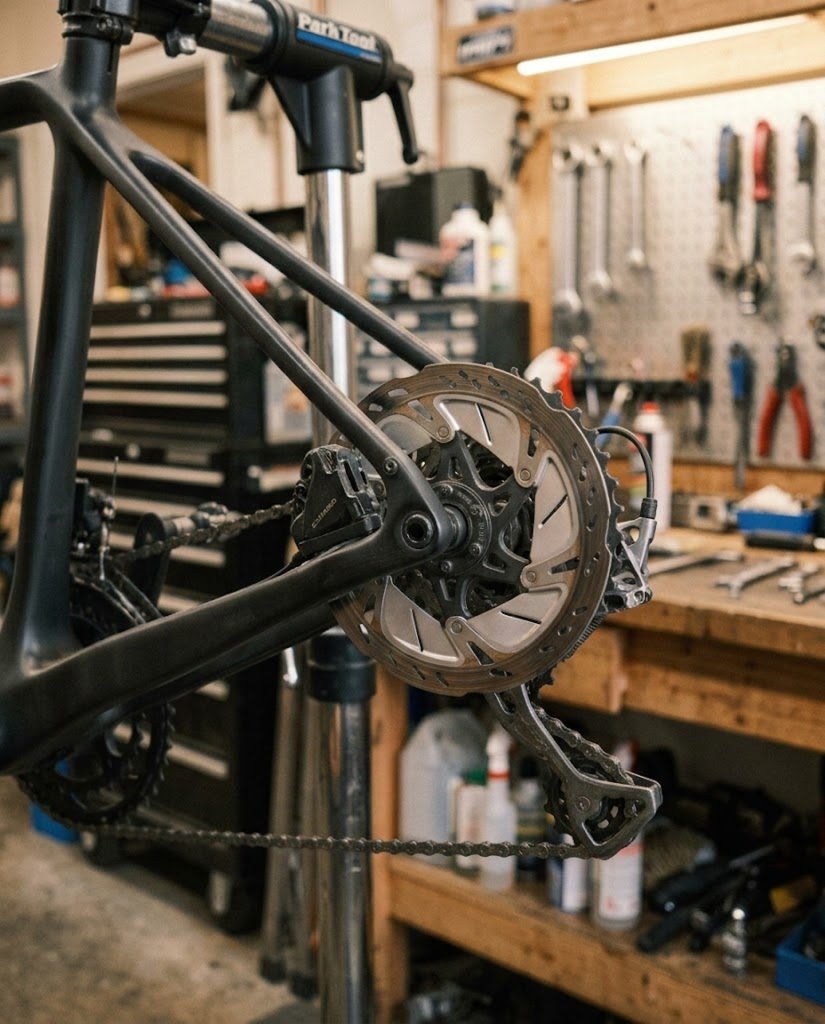 Properly tuned brake with aligned pads
